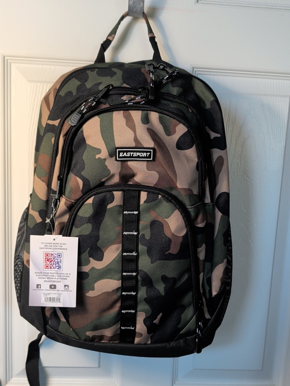 Eastsport Men's Camo Backpack in Green/Brown